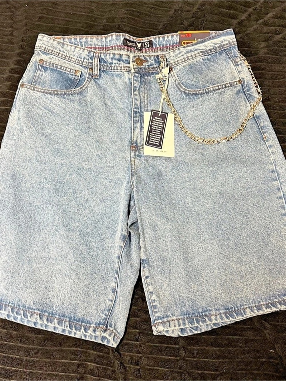 Company 81 Relaxed Loose Fit Denim Shorts Men's Jean Shorts Blue Waist 36